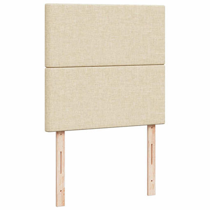 osmannisk sengeramme med madras 80x200 cm stof cremefarvet