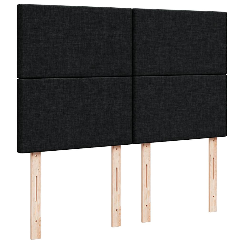 osmannisk sengeramme med madras 140x190 cm stof sort