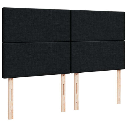 osmannisk sengeramme med madrasser 200x200 cm stof sort