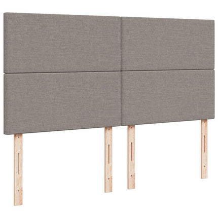 osmannisk sengeramme med madrasser 200x200 cm stof gråbrun