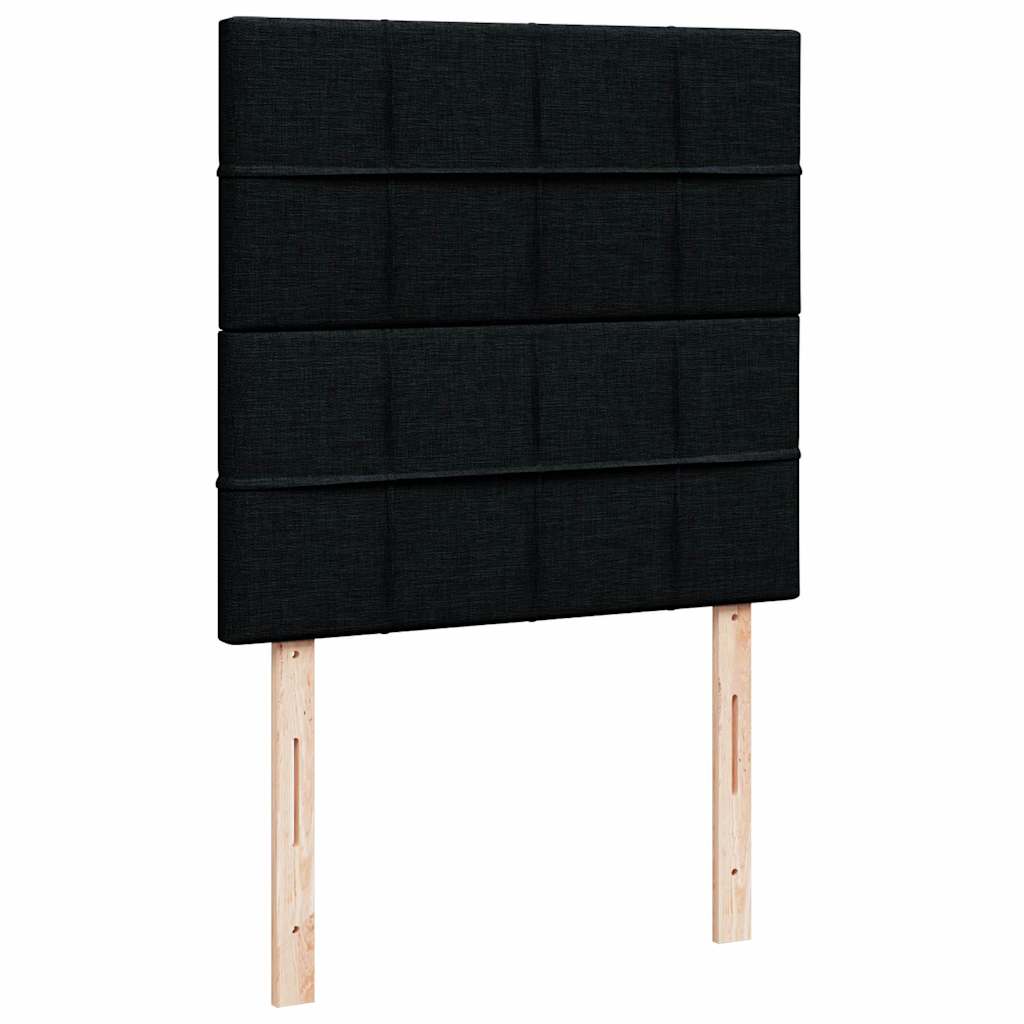 ottoman seng med madras 100x200 cm stof sort