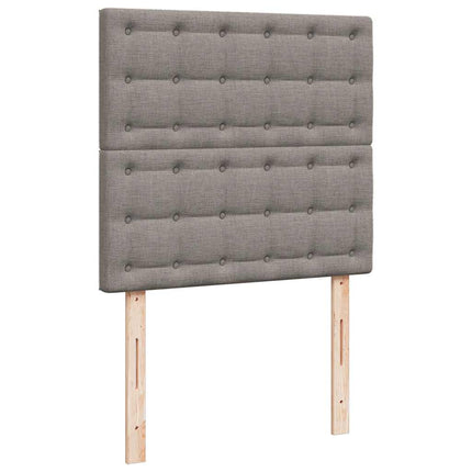 ottoman seng med madras mørkegrå 90x200 cm gråbrun