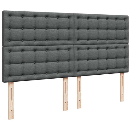 osmannisk sengeramme med madras 160x200 cm stof mørkegrå