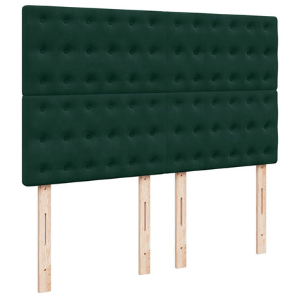osmannisk sengeramme med madrasser 140x190 cm fløjl mørkegrøn