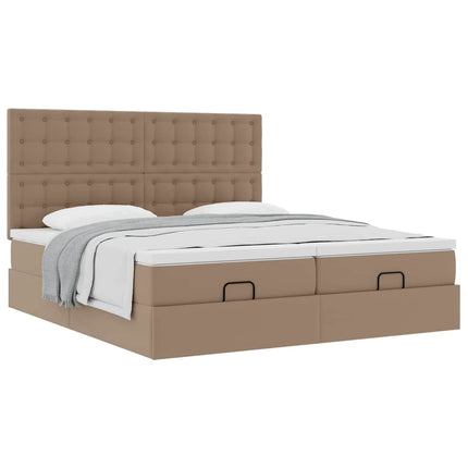 osmannisk sengeramme med madrasser 200x200cm kunstlæder