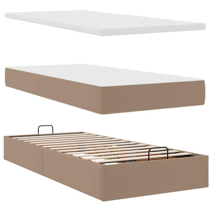 osmannisk sengeramme med madrasser 200x200cm kunstlæder