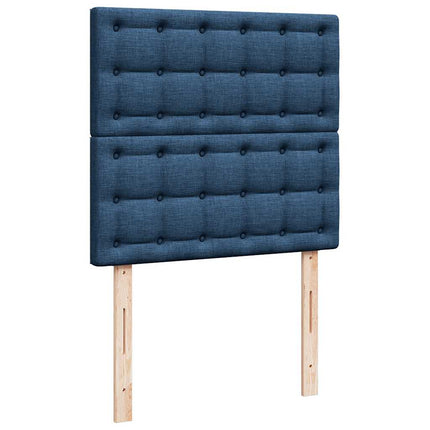 osmannisk sengeramme med madrasser 160x200 cm stof blå