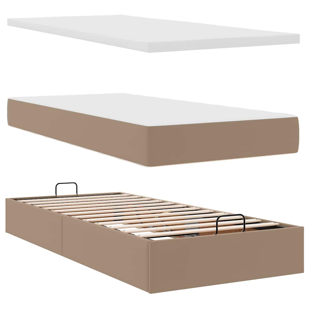 osmannisk sengeramme med madras 90x190 cm kunstlæder