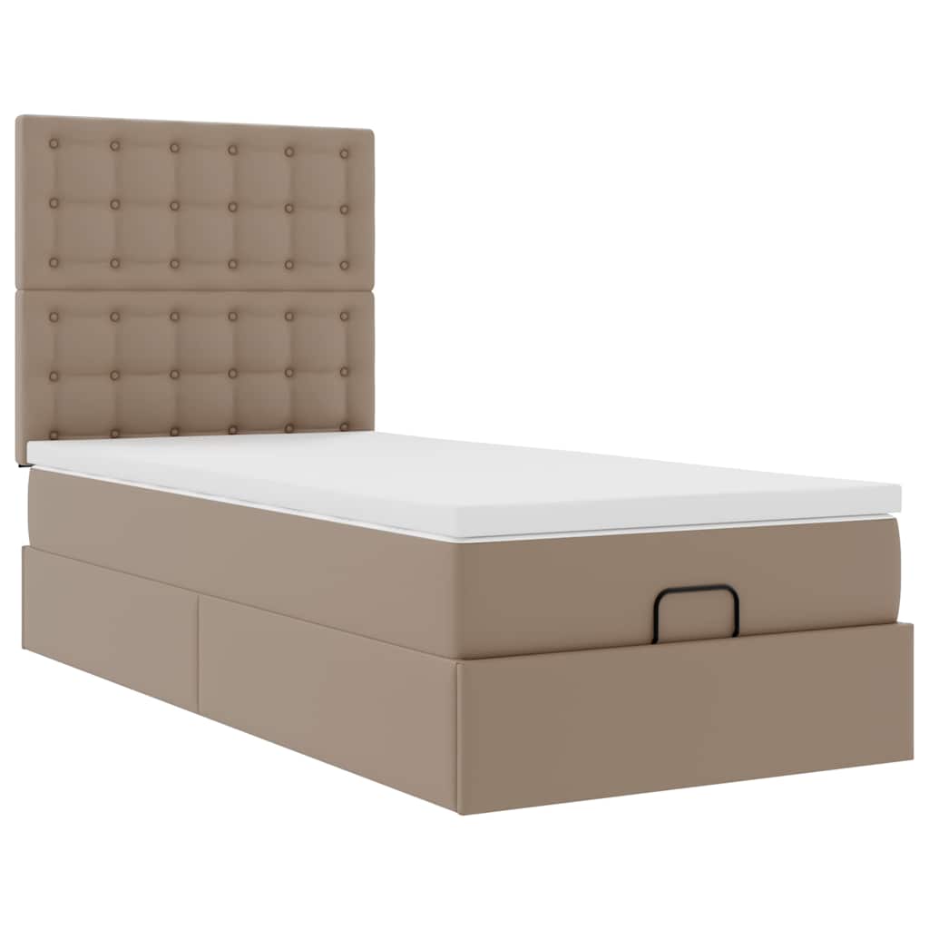 osmannisk sengeramme med madras 90x200 cm kunstlæder