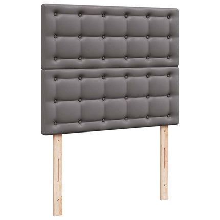 osmannisk sengeramme med madras 120x200 cm kunstlæder grå