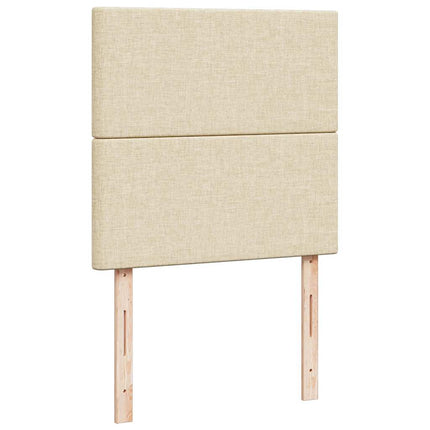 osmannisk sengeramme med madras 80x200 cm stof cremefarvet
