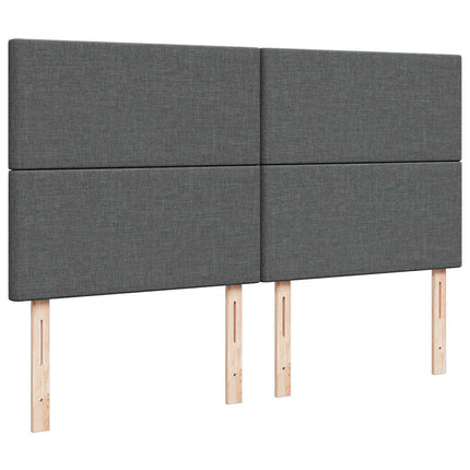 osmannisk sengeramme med madras 160x200 cm stof mørkegrå