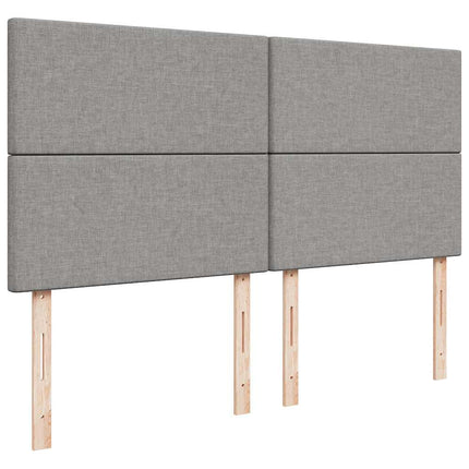 osmannisk sengeramme med madrasser 200x200 cm stof lysegrå