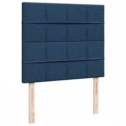 osmannisk sengeramme med madras 120x190 cm stof blå