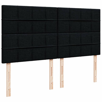 osmannisk sengeramme med madrasser 200x200 cm stof sort