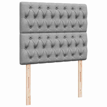 osmannisk sengeramme med madras 120x190 cm stof lysegrå