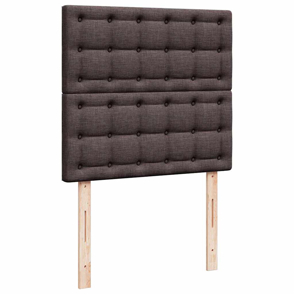 osmannisk sengeramme med madras 80x200 cm stof mørkebrun