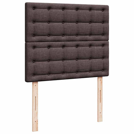 osmannisk sengeramme med madras 120x200 cm stof mørkebrun