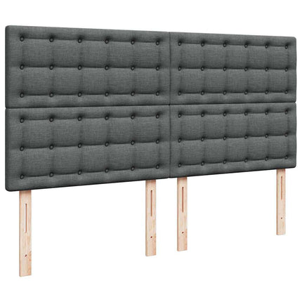 osmannisk sengeramme med madras 160x200 cm stof mørkegrå