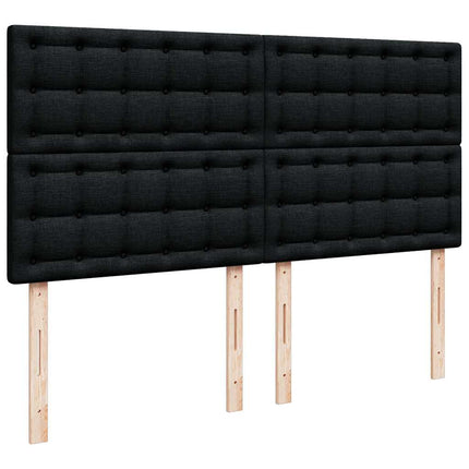 osmannisk sengeramme med madras 180x200 cm stof sort