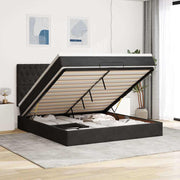 osmannisk sengeramme med madrasser 160x200 cm fløjl sort