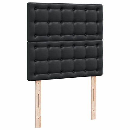 osmannisk seng med madrasser & LEDs 160x200 cm kunstlæder sort