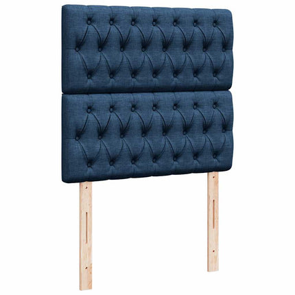 osmannisk sengeramme med madrasser 160x200 cm stof blå