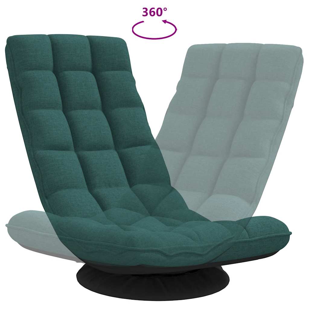 drejelig gulvstol 70x51x79 cm stof mørkegrøn