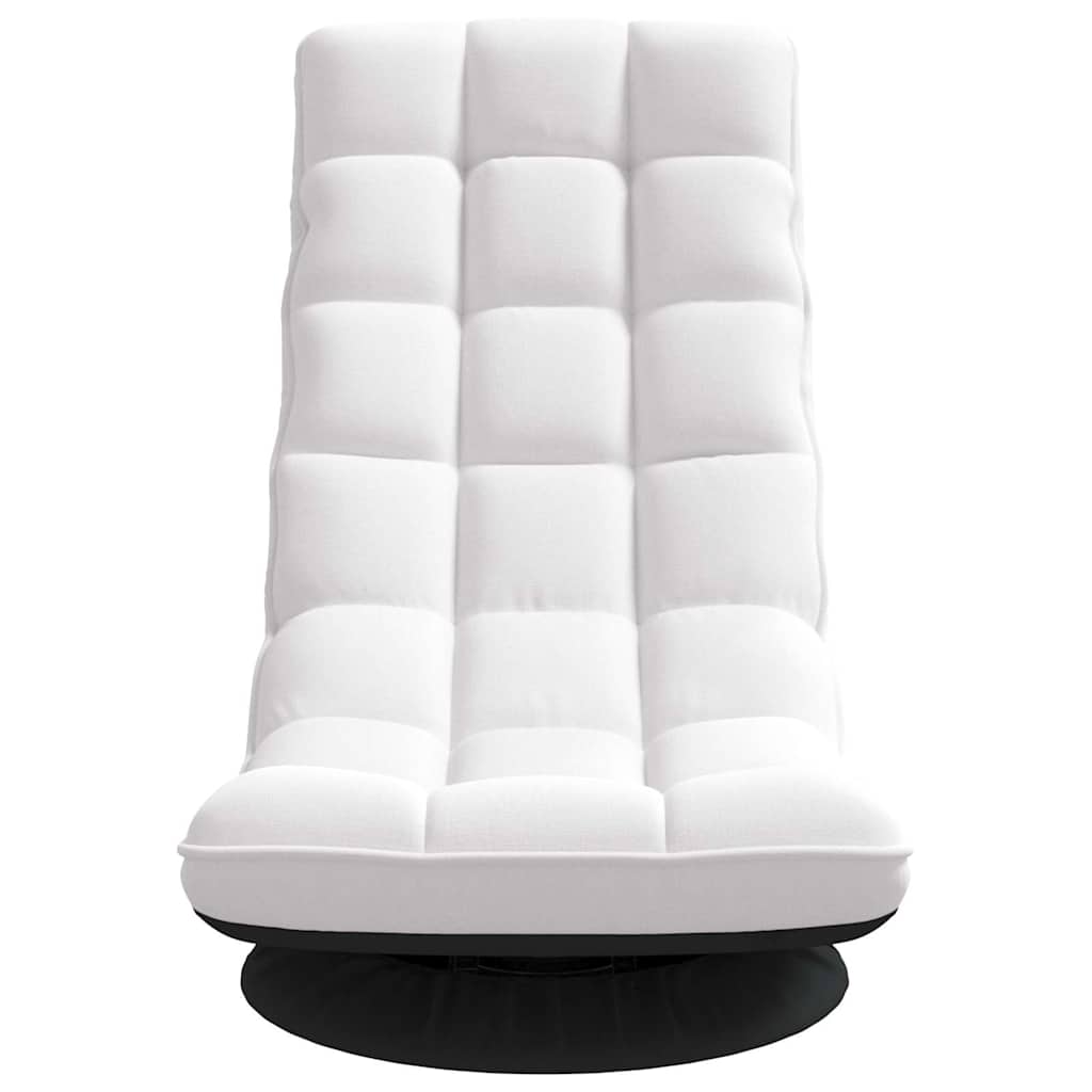 drejelig gulvstol 70x51x79 cm stof hvid