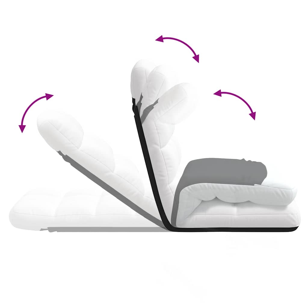 foldbar gulvstol 71x51x62 cm stof hvid