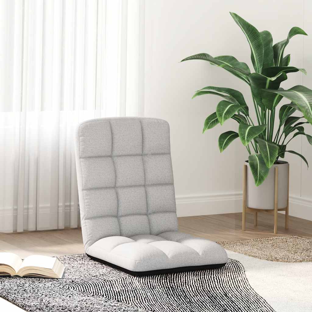 foldbar gulvstol 71x51x62 cm stof skygrå