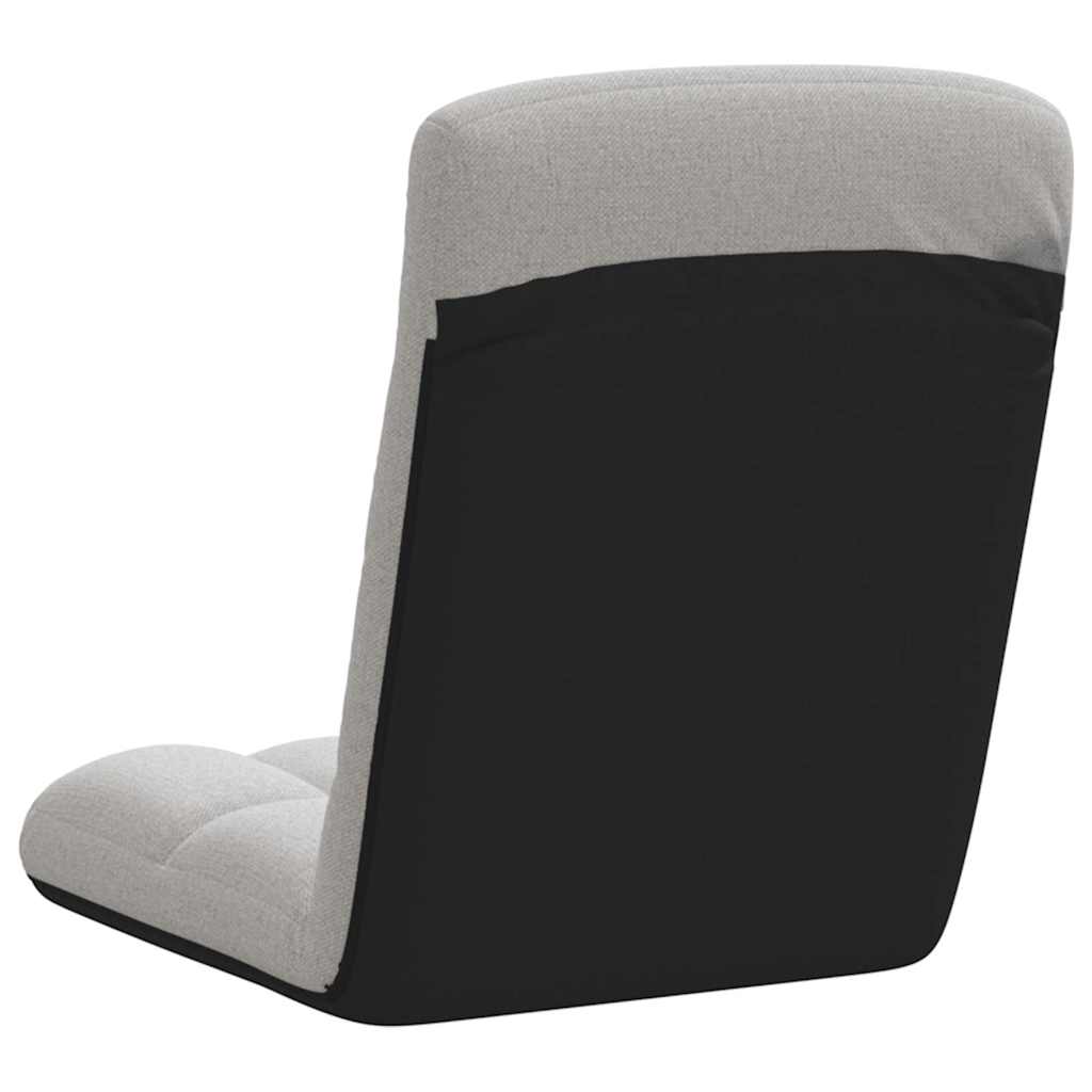 foldbar gulvstol 71x51x62 cm stof skygrå