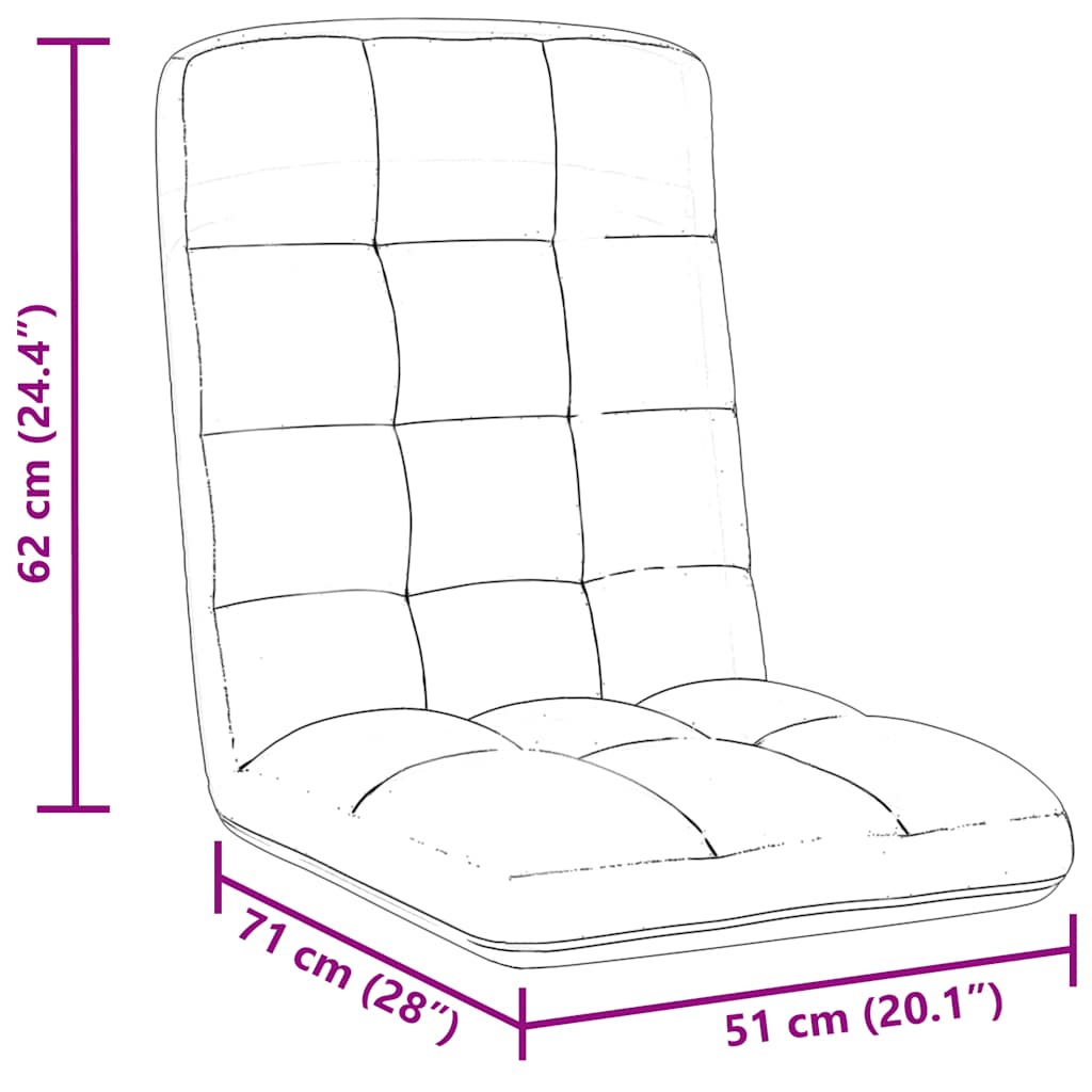foldbar gulvstol 71x51x62 cm stof skygrå