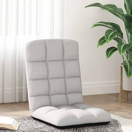 foldbar gulvstol 71x51x62 cm stof skygrå