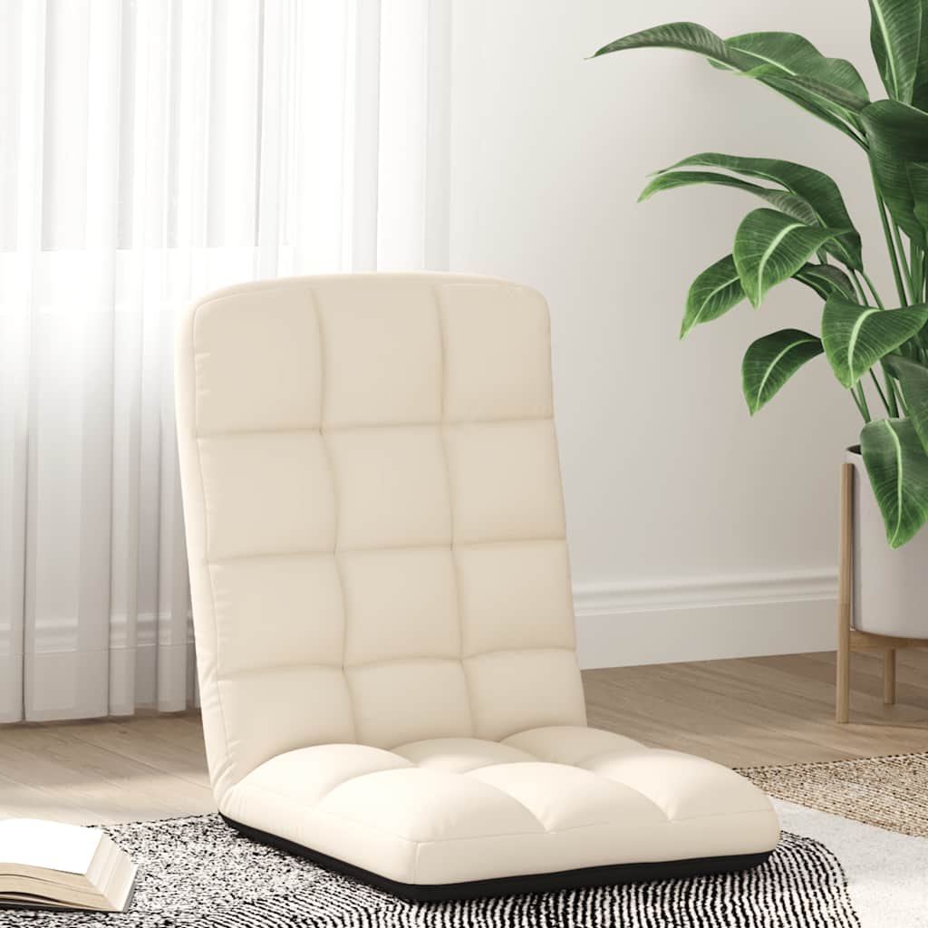 foldbar gulvstol i hør 71x51x62 cm billede