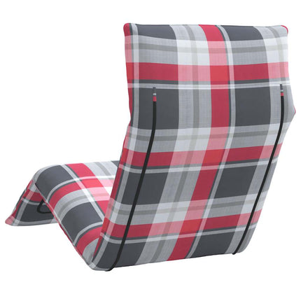 foldbar liggestol 175x54x8,5 cm oxfordstof rødternet