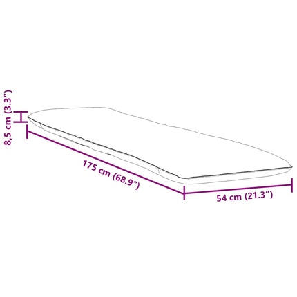 foldbar liggestol 175x54x8,5 cm oxfordstof marineblå