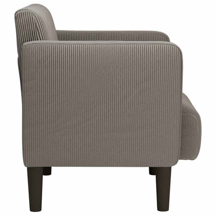 sofastol med armlæn 54 cm fløjlsstof lysegrå