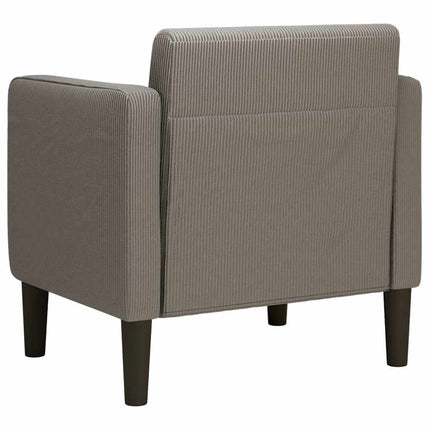 sofastol med armlæn 54 cm fløjlsstof lysegrå