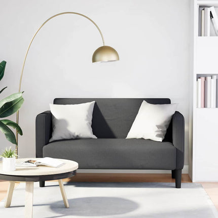 elskovssofa 109 cm fløjlsstof mørkegrå