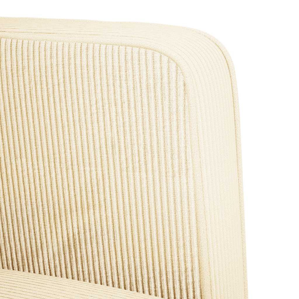 elskovssofa 109 cm fløjlsstof cremefarvet