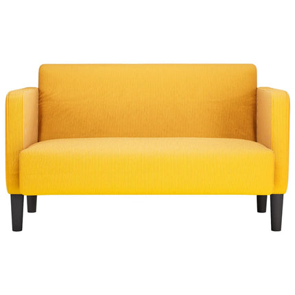 elskovssofa 109 cm fløjlsstof lysegul