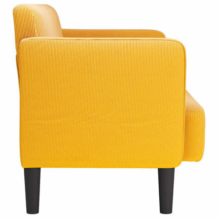 elskovssofa 109 cm fløjlsstof lysegul