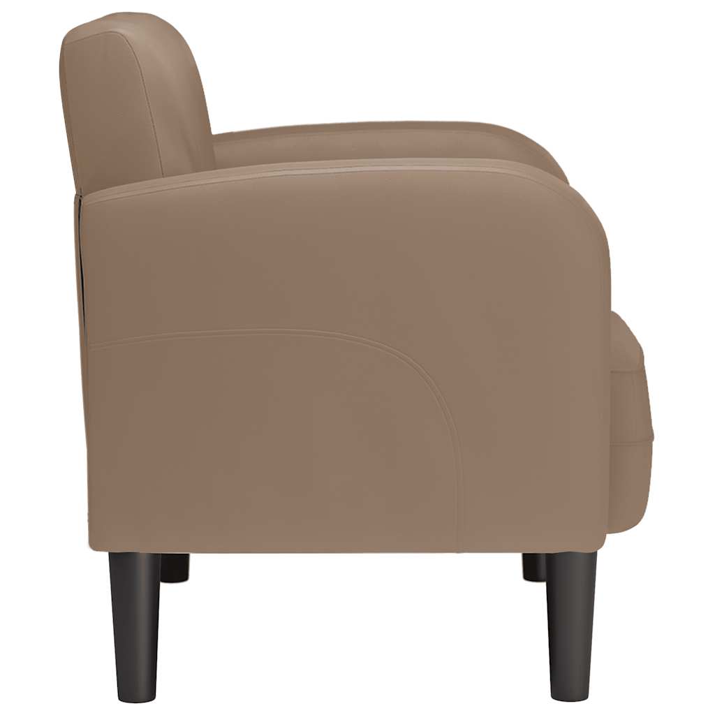 sofastol med armlæn 54 cm kunstlæder cappuccino