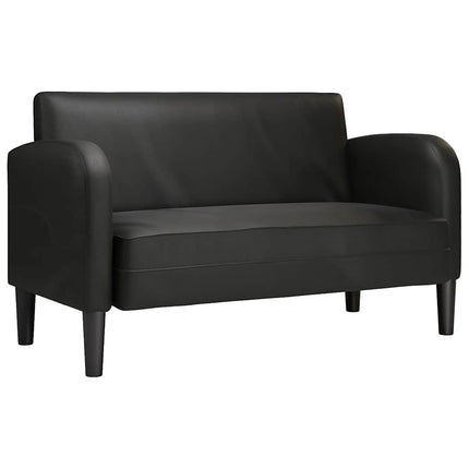 elskovssofa 110 cm kunstlæder sort