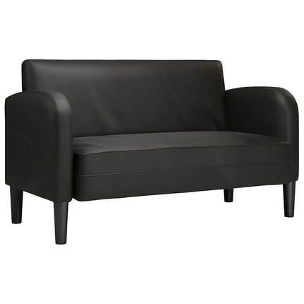 elskovssofa 110 cm kunstlæder sort