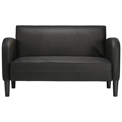 elskovssofa 110 cm kunstlæder sort