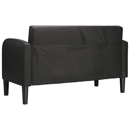 elskovssofa 110 cm kunstlæder sort