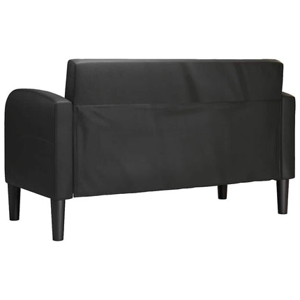 elskovssofa 110 cm kunstlæder sort