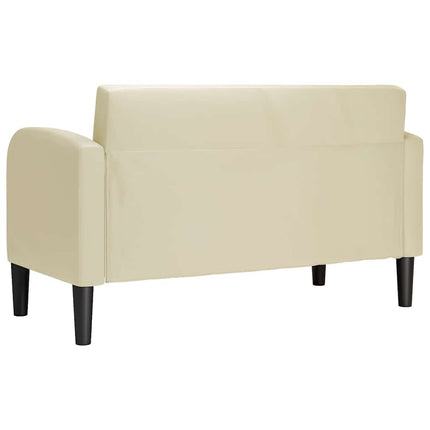 elskovssofa 110 cm kunstlæder cremefarvet